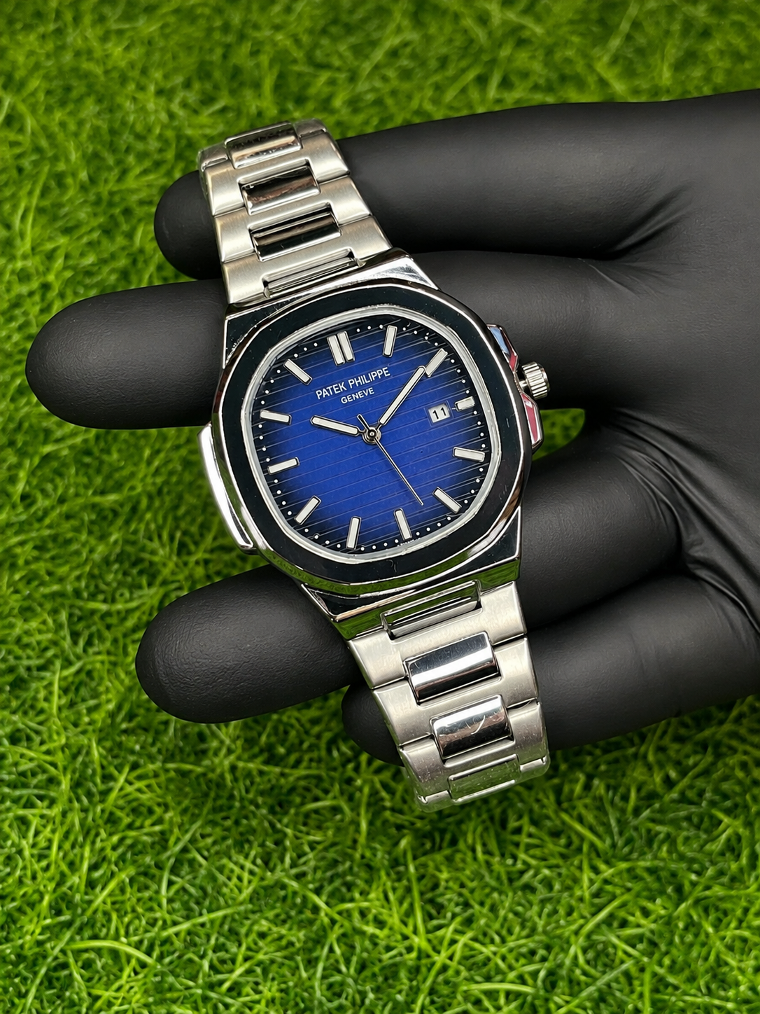 Patek Philippe Style Blue Dial Luxury Watch | Aziz Store