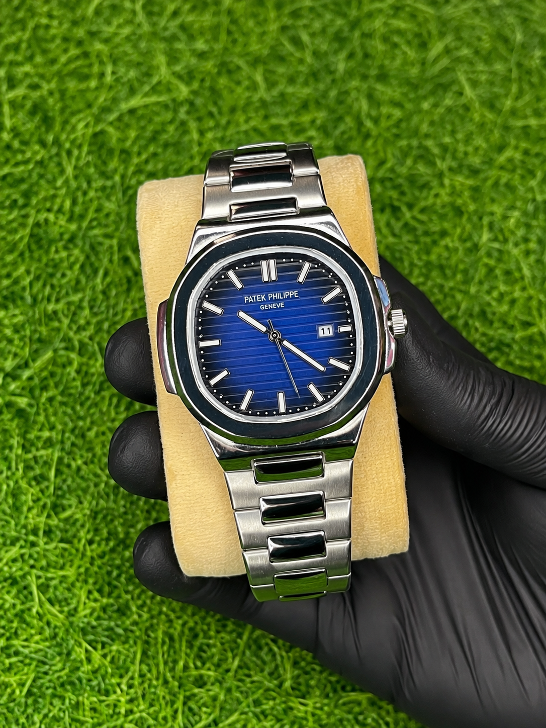 Patek Philippe Style Blue Dial Luxury Watch | Aziz Store