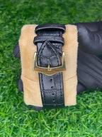 Cartier Tank Style Black Dial Gold Case Watch | Aziz Store