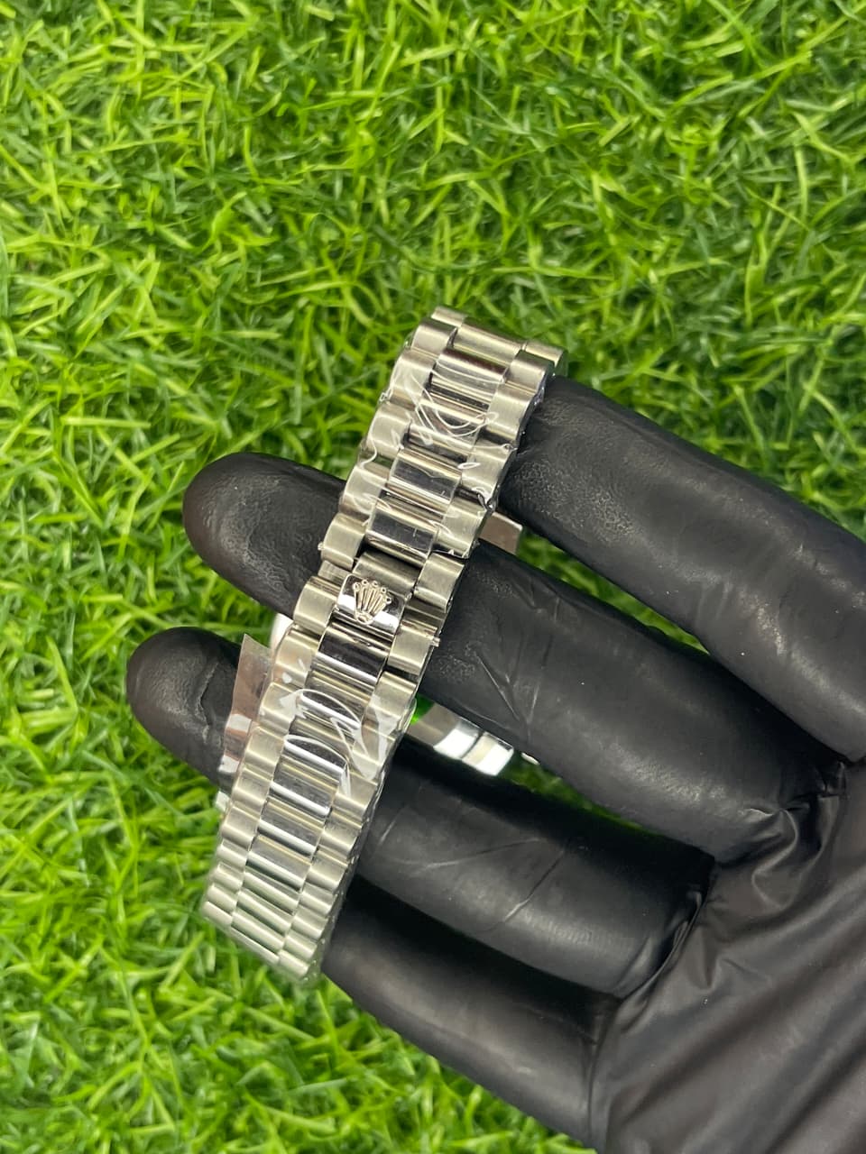 Rolex Black Textured Dial Datejust Style Watch